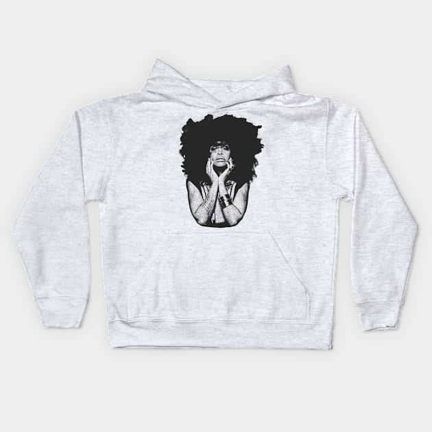 Erykah Badu / Vintage Halftone Style / Fan Art Design Kids Hoodie by EliseOB